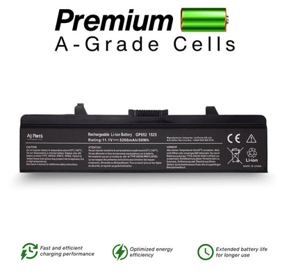 AJP Laptop Battery for Dell Inspiron 1525 11.1V 6-Cell (1525-4-3S2P) 5200mAh 58Wh High Capacity Replacement Battery