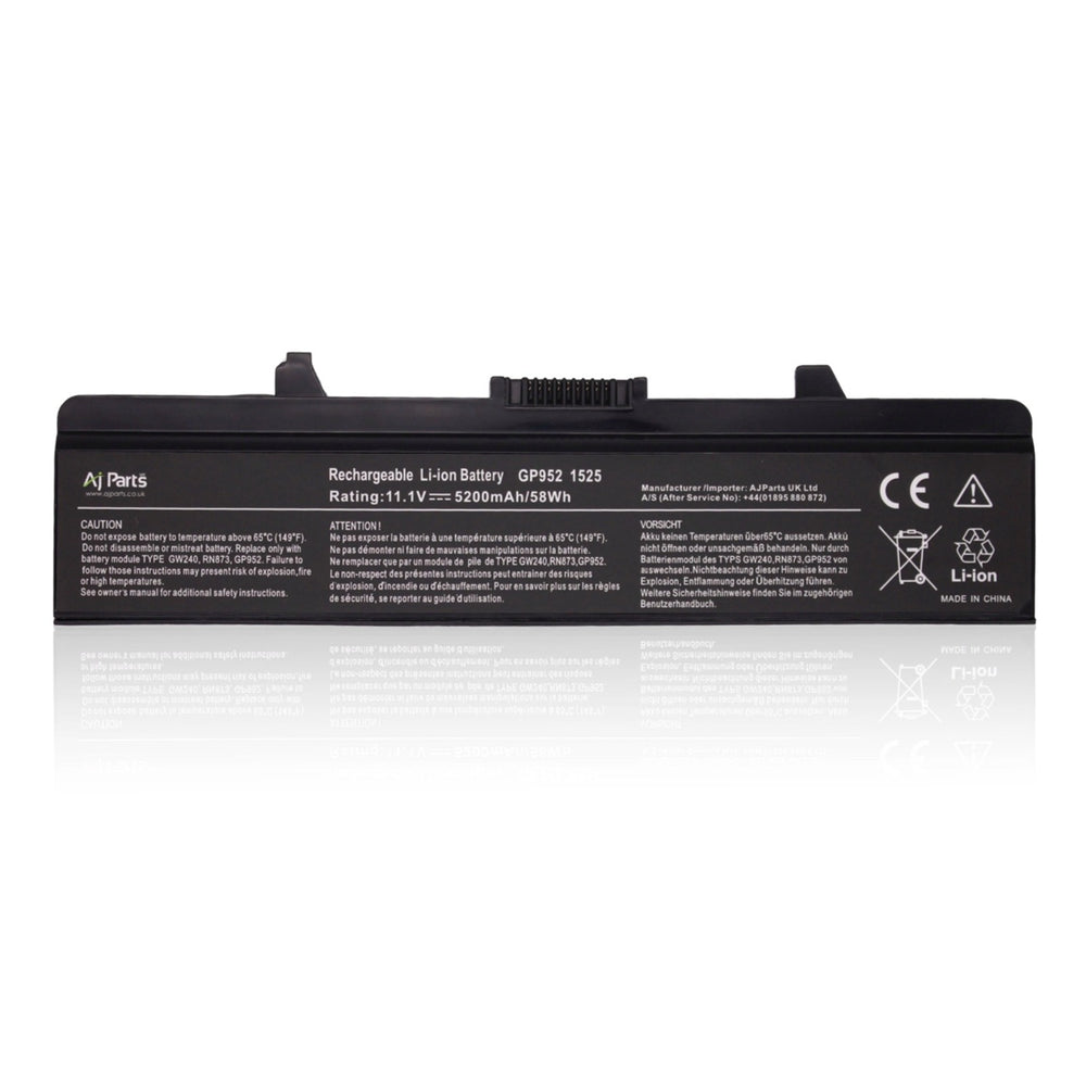 AJP Laptop Battery for Dell Inspiron 1525 11.1V 6-Cell (1525-4-3S2P) 5200mAh 58Wh High Capacity Replacement Battery