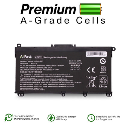 Replacement HP HT03 / HT03-3S1P 3-Cell 11.4V 3400mAh (39Wh) AJP Laptop Battery