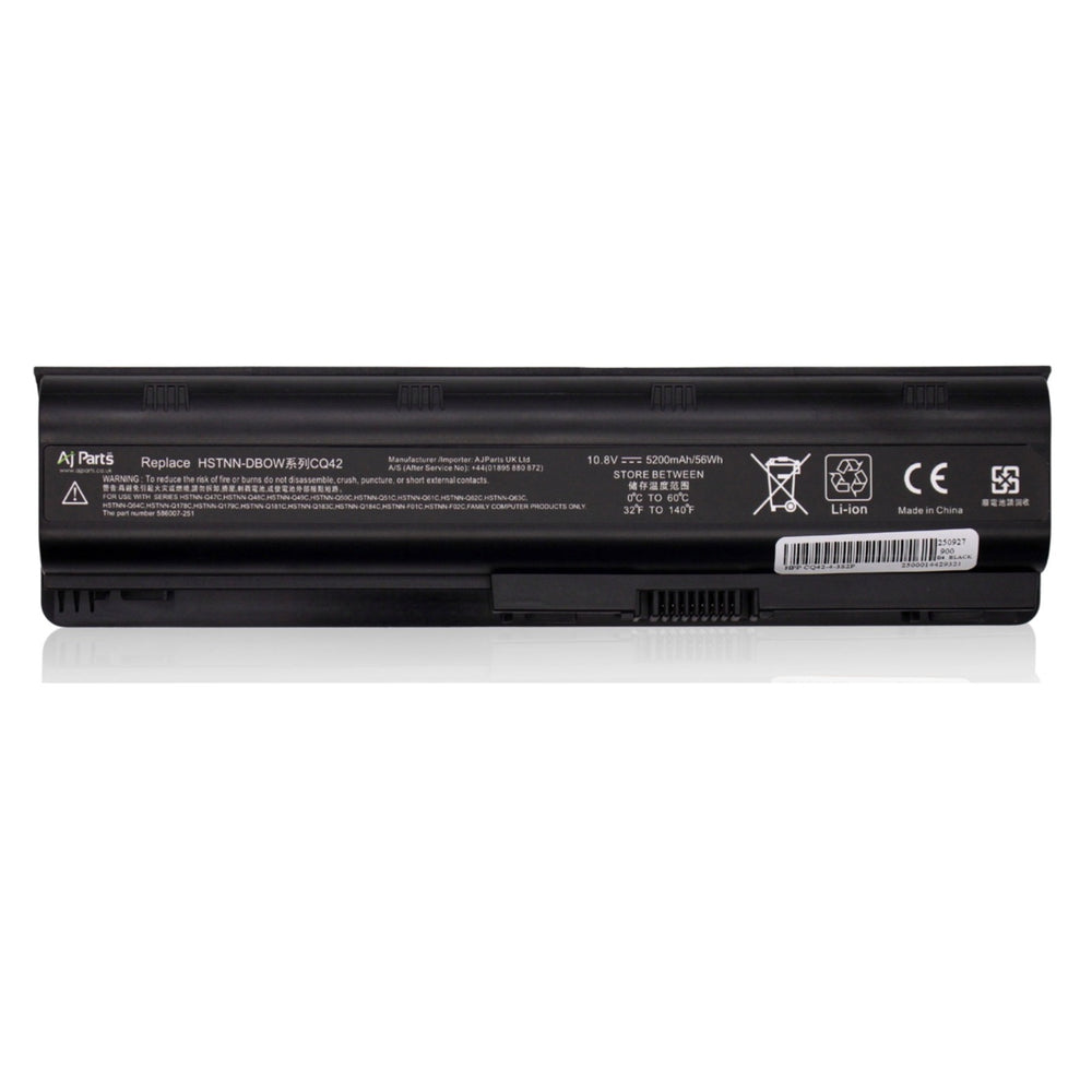 Brand AJP Battery for HP CQ42, CQ42-4-3S2P 10.8V 5200mAh (56Wh) 6-Cell Replacement Laptop Battery