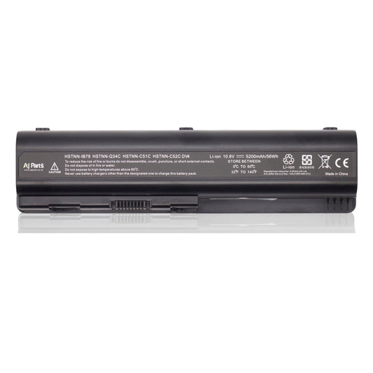 Replacement HP DV4 / DV4-4-3S2P 10.8V 5200mAh (56Wh) 6-Cell Li-ion AJP Laptop Battery Black