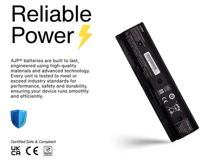 Compatible HP PI06, PI06-4-3S2P 6-Cell 10.8V 4400mAh 48Wh Li-ion AJP Laptop Battery
