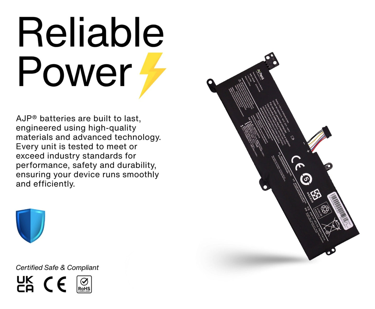 AJP L16L2PB2 / LE L16L2PB2-H-68-2S1P 7.6V 4100mAh 2-Cell Li-ion Replacement Battery for Lenovo Laptop