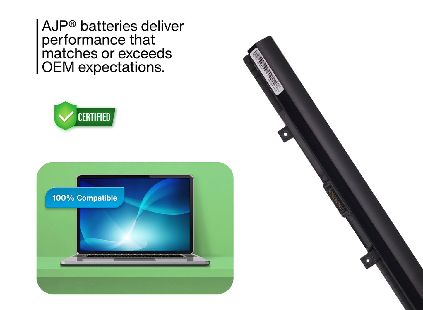 AJP Replacement Laptop Battery for Toshiba 5185 / 5185-ZY-4S1P 4-Cell 14.4V 2200mAh Li-ion Black