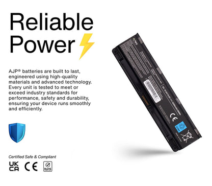 Replacement Battery for Toshiba 5024 10.8V 5200mAh (5024-ZY-3S2P) 6-Cell Li-ion AJP Laptop Battery Black