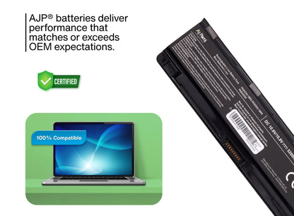 Replacement Battery for Toshiba 5024 10.8V 5200mAh (5024-ZY-3S2P) 6-Cell Li-ion AJP Laptop Battery Black