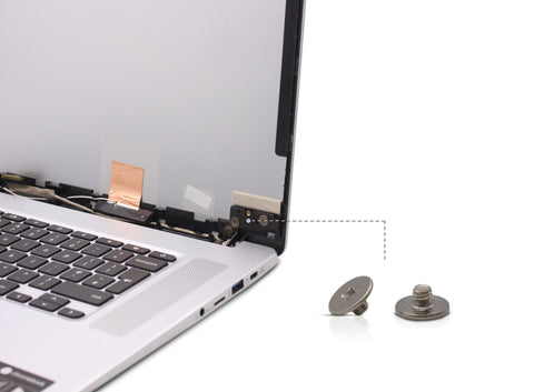 Laptop Hinge Screws 7mm Flat Round Head, 2.5mm Diameter 2.5mm Length (2.5mm 2.5mm 7mm), Replacement Set, 4-Pack