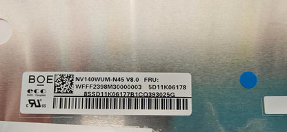 Refurbished - NV140WUM-N45 14.0" IPS LED LCD 30 Pins eDP 60Hz Laptop Replacement Screen