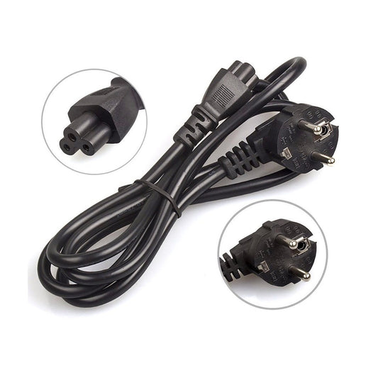 1 Meter EU EURO 3-Pin Clover/Mickey Mouse/C5 Mains Power Cable/Lead Replacement