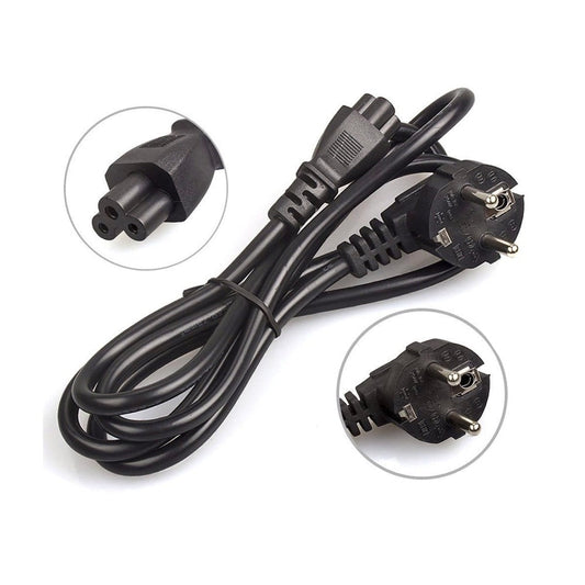 1 Meter EU EURO 3-Pin Clover/Mickey Mouse/C5 Mains Power Cable/Lead Replacement CLOVER LEAF CABLE