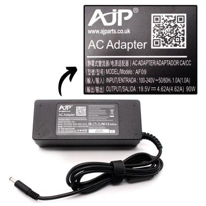 Zamiennik zasilacza sieciowego AJP BRAND 19,5 V 4,62 A 90 W 4,5 mm x 3,0 mm do laptopa Dell