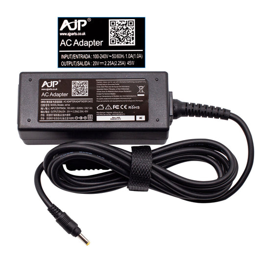 New Replacement For Lenovo 20V 2.25A 45W AC Adapter Power Charger 4.0 MM x 1.7 MM Compatible With HP PAVILION X360 14-CD0508SA