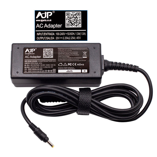 New Replacement For Lenovo 20V 2.25A 45W AC Adapter Power Charger 4.0 MM x 1.7 MM Compatible With LENOVO ADLX45DLC2A