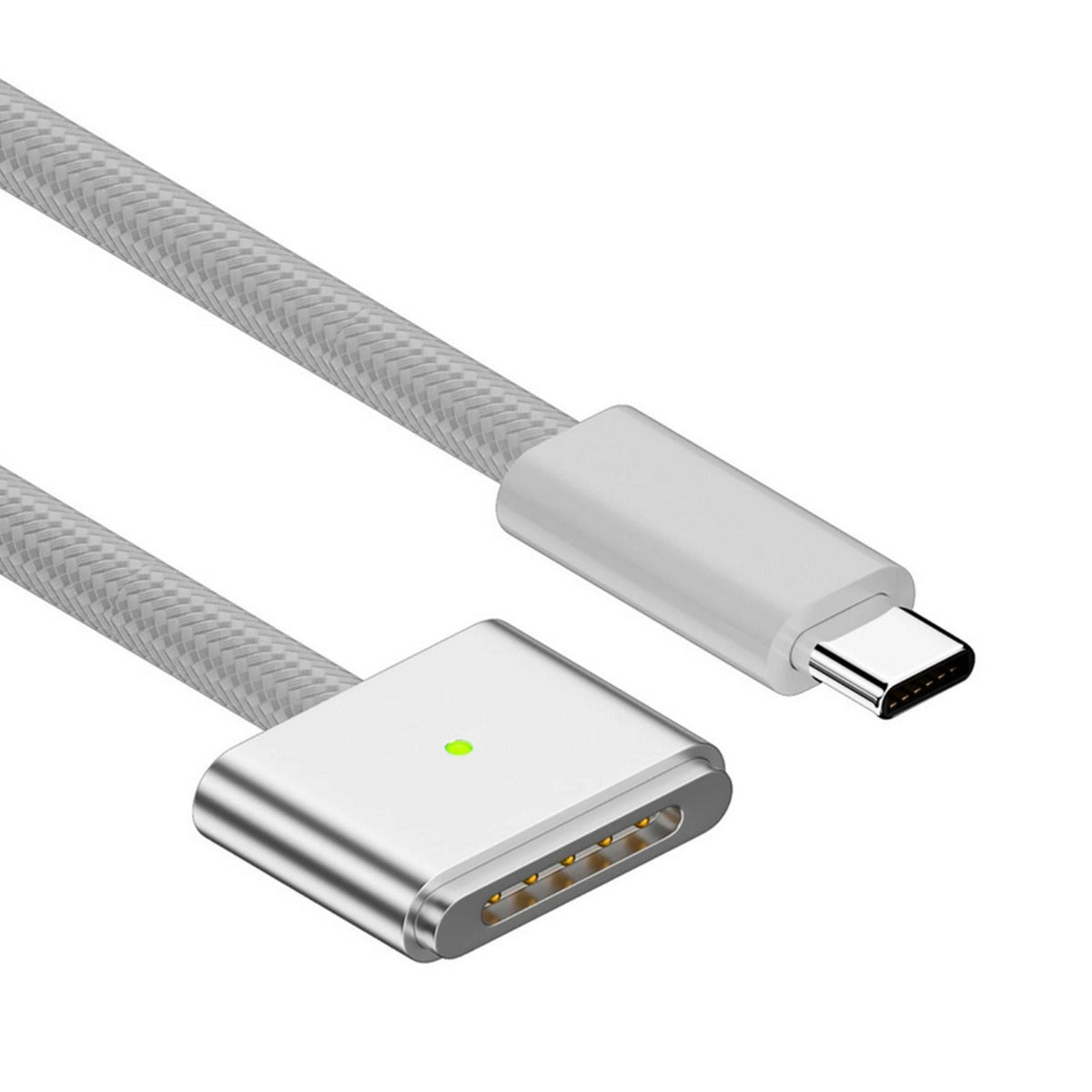 Replacement For MacBook Pro Air (M2, 2022) White USB Type C to Magsafe 3 Magnetic Fast Charging Cable Cord 2M Line