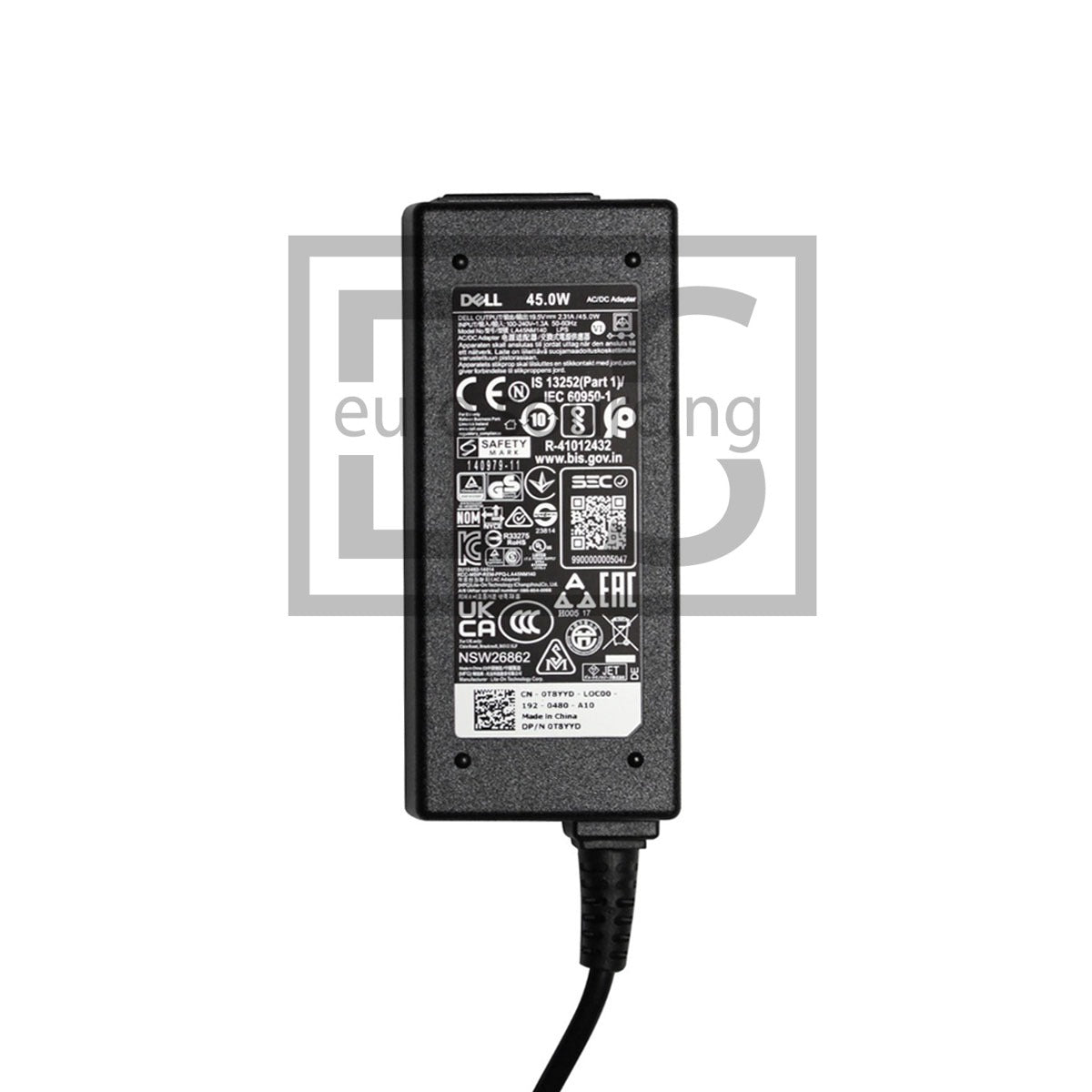 Genuine DELL 19.5V 2.31A DELC231 *ROUND* TYPE DELL BRAND 45W AC ADAPTER 4.5MM x 3.0MM Compatible With DELL INSPIRON 15 5568 2-IN-1