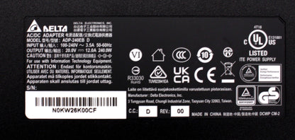 Asus Rog Strix G17 G713QM-K4141R 240W 4.5MM x 3.0MM Gaming Laptop Adapter