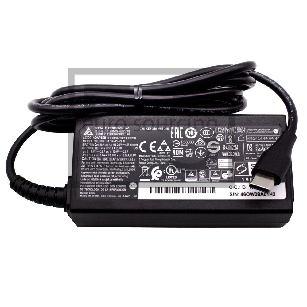 HP X2 10-K007NA 45W USB-C Type-C Genuine Delta Laptop Adapter