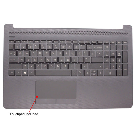 HP 15-DA0000 Series UK Grey Palmrest Touchpad Grey Non-Backlit Replacement Keyboard