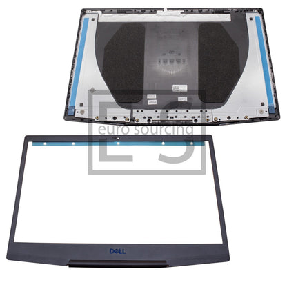 New Replacement For Dell Laptop LCD Back Cover Top Lid Blue Logo With Frame Bezel 460.0H70R.0022