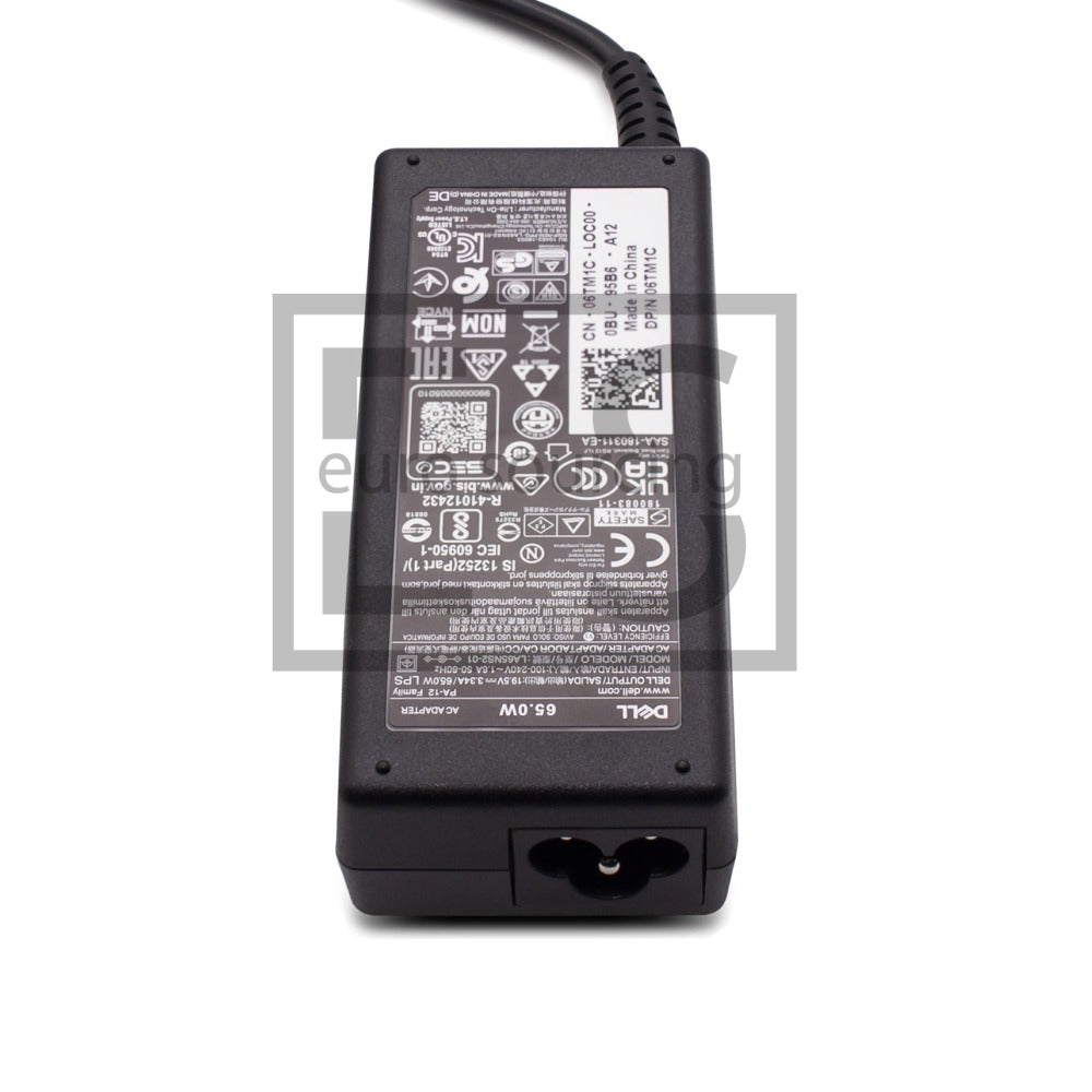 New Genuine for Dell 19.5V 3.34A Block Shape 65W Adapter Charger 7.4 MM x 5 MM Compatible With DELL 492-BBUX