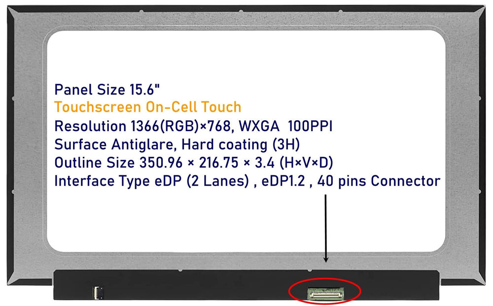 B156XTK02.1 15.6" LED LCD HD Matte Laptop Replacement Screen