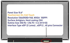 NT156WHM-T02, V8.0 15.6