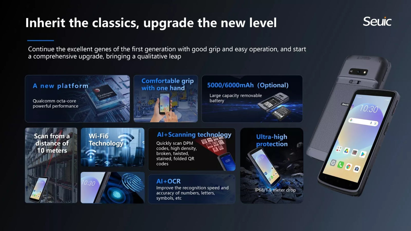 CRUISE2-Portable Barcode Scanner, PDA Terminal Android Touch Mobile Computer