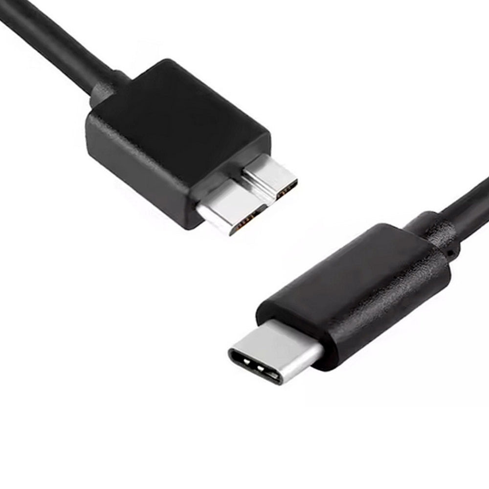 Kable 5 Gb/s Micro B do USB C o długości 1 metra do dysków twardych, USB C do Micro B, kabel zamienny do zewnętrznego dysku twardego w kolorze czarnym